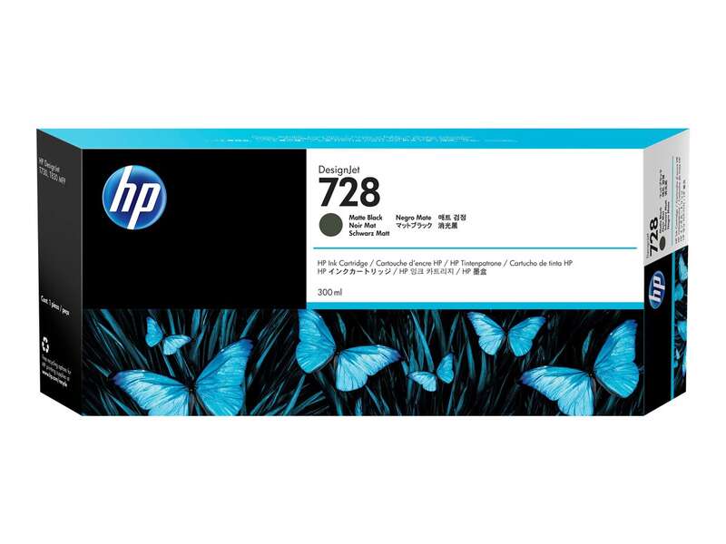 HP Tinteiro DesignJet 728 Preto Mate de 300 ml