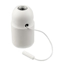 CASQUILHO COM ROSCA LISA E27 E PUXADOR BRANCO