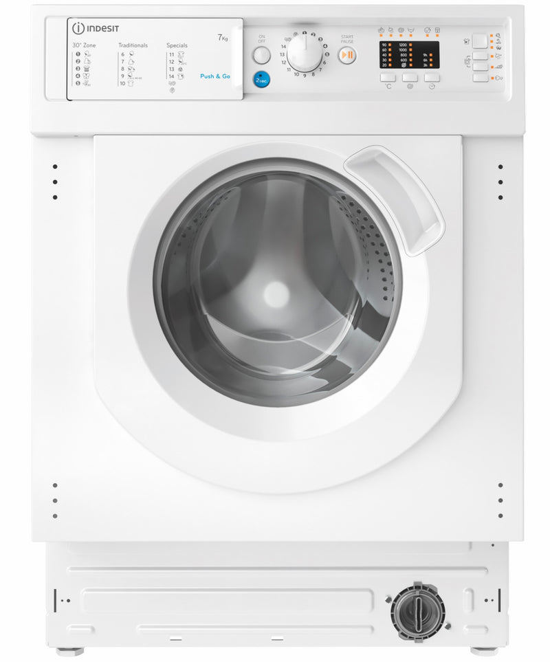 MÁQUINA DE LAVAR ROUPA DE ENCASTRAR INDESIT BIWMIL71252 7K 1200R