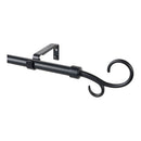 KIT VARÃO PARA CORTINADOS BACULO EXTENSÍVEL DE 110 A 200CM PRETO