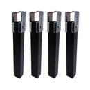 CONJUNTO DE 4 PERNAS BASE PT25 40X30X255MM SEM RODA, PRETO 96404