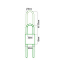 CADEADO EM LATAO COM ARCO REGULÁVEL 50MM ABERTURA 50-135MM EM BLI