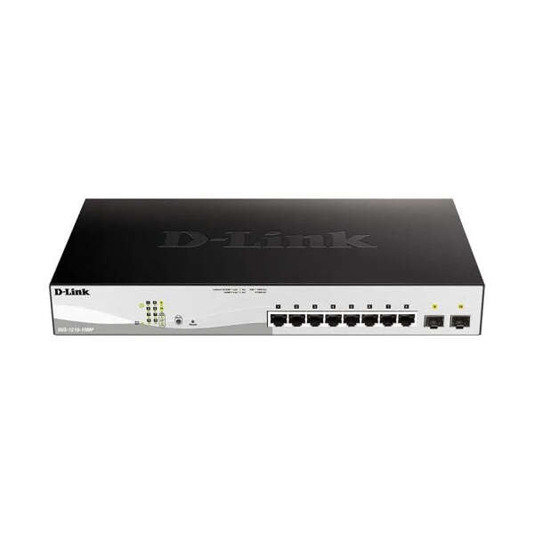 D-LINK 10-PORT 101001000 GIGABIT POE+ SMART SWITCH + 2 SFP PORTS.