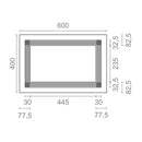 ARO PARA MICRO-ONDAS MCR1 60X40CM INOX. 94508 MICEL