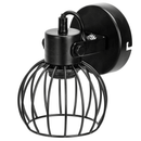 APLIQUE DE PAREDE EM METAL PRETO (SEM FONTE DE LUZ) E27