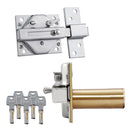 FECHO CS88SC M50. ACABAMENTO CROMADO SATIN. CILINDRO 50MM. COM 5