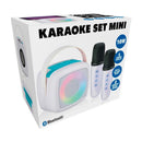 KARAOKE SET MINI SEM FIOS + 2 MICROFONES, RGB, 10 W, CORES SORTID