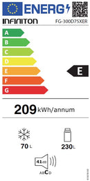 FRIGORIFÍCO COM CONGELADOR INFINITON FG300D75XER 1745X595