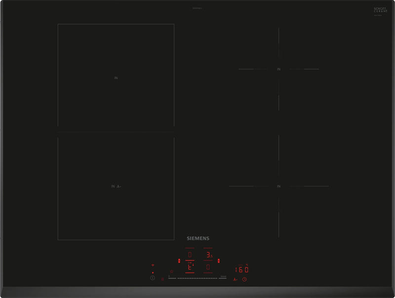 Siemens iQ500 ED751HSC1E placa Preto Embutido 70 cm Placa com zon