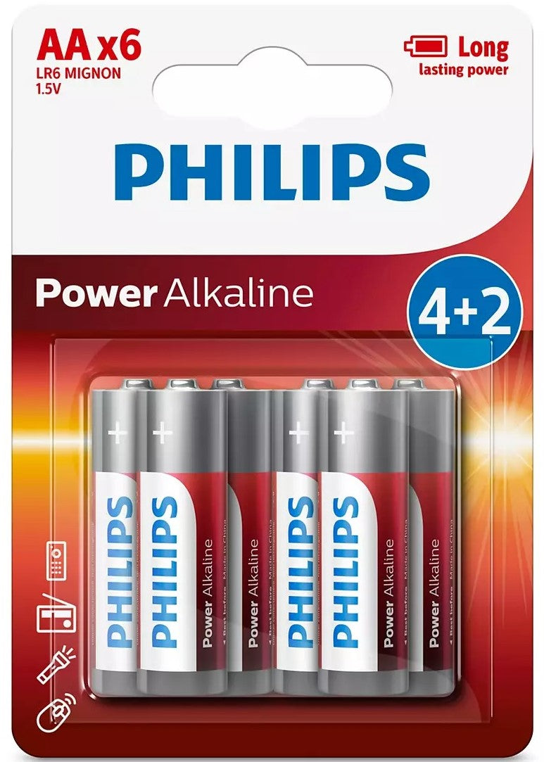 Philips Power Alkaline Pilha LR6P6BP/10