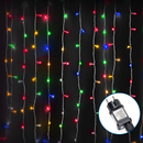 LUZES DE CORDA PLANAS DE CORTINA DE BAIXA TENSÃO, RGBY, 1M*1M