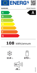 FRIGORÍFICO COMBINADO SAMSUNG RB38C7B6AS9 NO FROST NO CONGELADOR