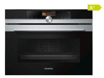 Siemens iQ700 CS636GBS2 forno 47 l A+ Preto, Aço inoxidável