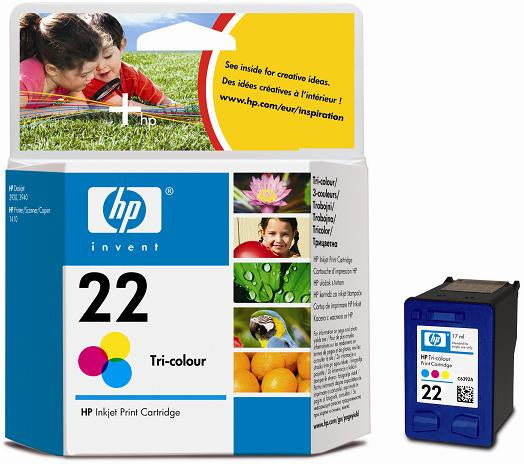 TINTEIRO HP 22 INKJET PRINT CARTRIDGE, TRI-COLOUR (5 ML)