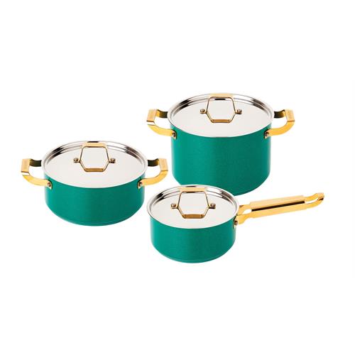 CONJUNTO SILAMPOS HERITAGE 3PEÇAS - 12MGO0520 ( VERDE  - COMPOSTO