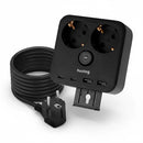 EXTENSÃO HUSLOG 2T-USB(2A+ 2C)-1,4M-HUS1055 ( 2 TOMADAS CA - 2