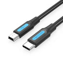 Vention COWBD cabo USB 0,5 m USB 2.0 Mini-USB B USB C Preto