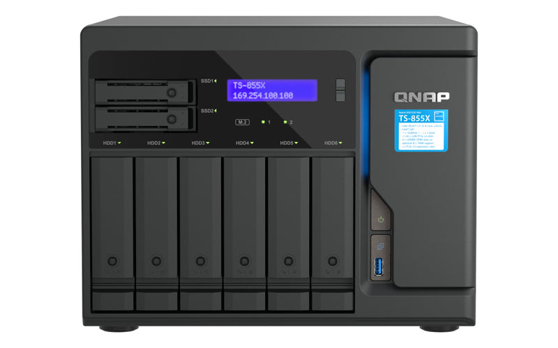 QNAP TS-855X SAN Tower Ethernet LAN Preto C5125