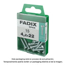 CAIXA M 15 UNID. PARAFUSO ROSCA CHAPA CR ZINCO 4,2X22MM FADIX