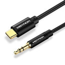 Vention BGABF cabo de áudio 1 m 3.5mm USB Type-C Preto