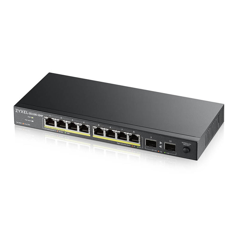 Zyxel GS1100-10HP v2 Não-gerido Gigabit Ethernet (10/100/1000) Po