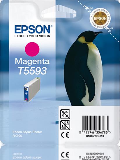 Epson Penguin Tinteiro Magenta T5593 (c/alarme RF+AM)