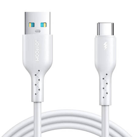 CABO FLASH CHARGE USB PARA USB-C JOYROOM SA26-AC3  3A  1M (BRANCO