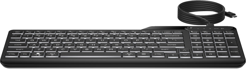 HP 400 Backlit Wired Keyboard teclado USB Preto