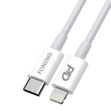 CABO USB-C PRO LIGHTING FONENG X31, 3A, 2M PRETO