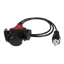 TRIPLA AEREA DE BORRACHA PRETA COM PLUG 4,8MM E 2M DE CABO T/TL B