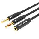 CABLE ESTÉREO VENTION BBTBY 2X JACK 3.5 MACHO - JACK 3.5 HEMBRA 3