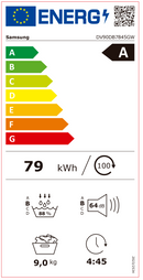 MÁQUINA DE SECAR ROUPA SAMSUNG DV90DB7845GWU3 9KG