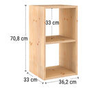 ESTANTE MODULAR 2 CUBOS DINAMIC PINHO MACIÇO 36,2X33X70,8CM ASTIG