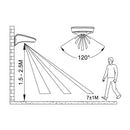 CANDEEIRO SOLAR 2W 200LM 6500K COM SENSOR COR PRETO EDM