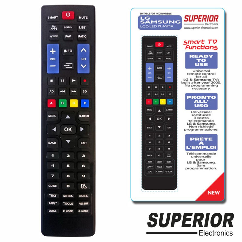 COMANDO TV UNIVERSAL LCDLED SAMSUNG  LG SMART TV