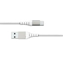 FORCE POWER - CABO USB A/USB- C REFORÇADO 2M - 3AMP BRANCO F14941