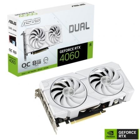 TARJETA GRÁFICA ASUS DUAL GEFORCE RTX 4060 EVO OC WHITE EDITION 8