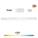 ARMADURA ELETRÓNICA LED 18W 1650LM 4000K LUZ DIA 113,8X2,5X3,6CM