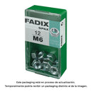 CAIXA S 12 UNID. PORCA ZINCO M 6 FADIX