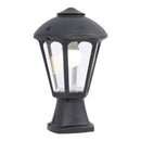 CANDEEIRO PARA MURO DISMA/GIAMPY, TRANSPARENTE, E27, PRETO, Ø210