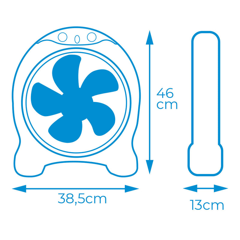 VENTOINHA BOX FAN COR BRANCA/CINZA. POTENCIA: 45W LÂMINAS: Ø30,5C