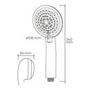 CHUVEIRO DE MÃO ANTI-CAL, MODERNO, 3 FUNÇÕES. COR CROMADO EDM