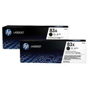 HP Conjunto duplo de toner LaserJet original 83A Preto
