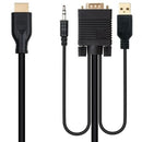 CABLE CONVERSOR NANOCABLE 10.15.4612 HDMI MACHO - VGA MACHO JACK