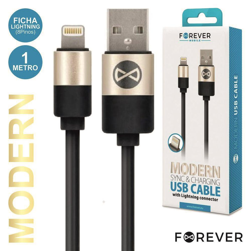 CABO USB-A 2.0 MACHO  LIGHTNING 1M FOREVER