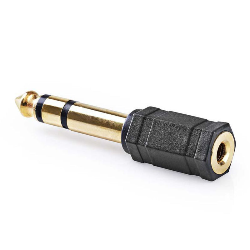 FICHA ADAPTADORA JACK 6.35MM MACHO  JACK 3.5MM FÊMEA