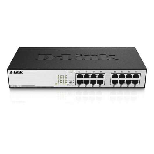 D-Link DGS-1016D/E switch de rede Não-gerido Preto, Metálico