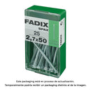 CAIXA S 25 UNID. PREGO CP AÇO 2,7X50MM FADIX