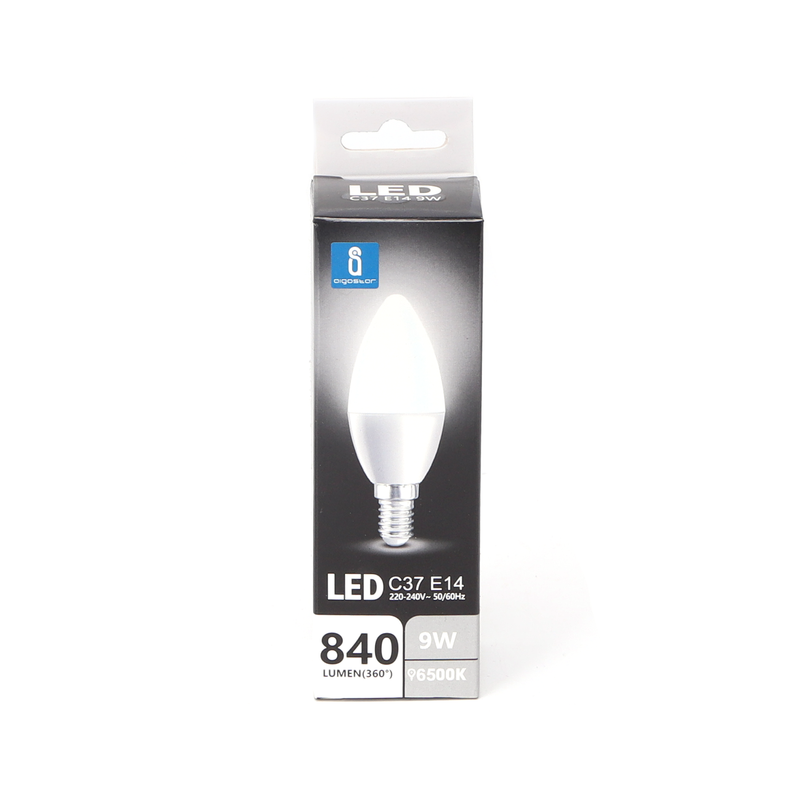 LED C37 E14 9W 6500K