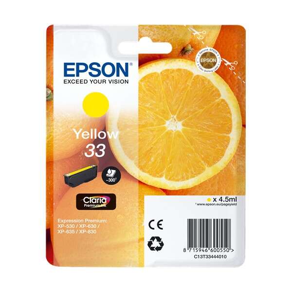 Epson Oranges C13T33444012 tinteiro 1 unidade(s) Original Rendime